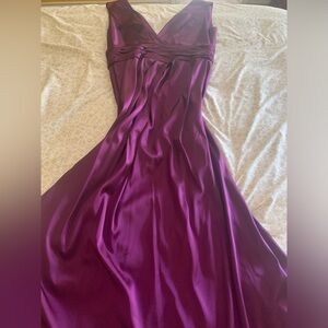 Purple silk dress